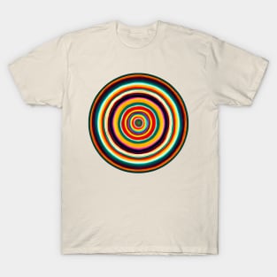 Mexican serape stripes circle design T-Shirt